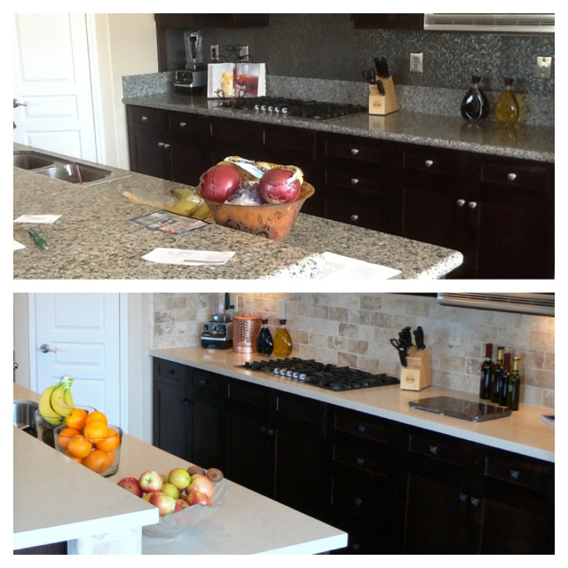 Before & After "Dreamy Marfil" Caesarstone